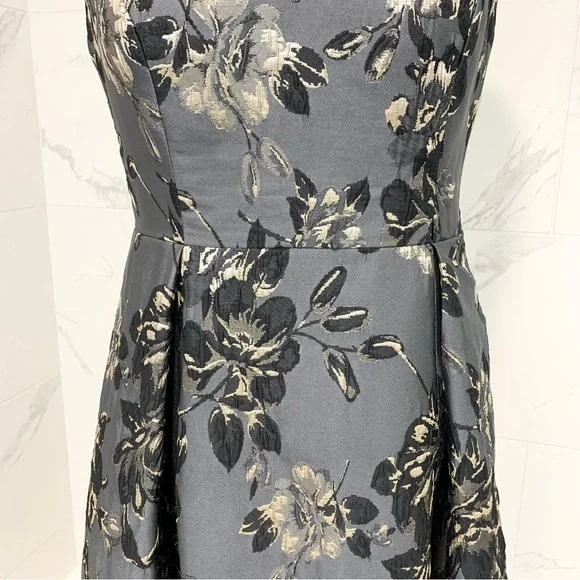 Adrianna Papell Metallic Floral Midi Dress - Picture 5 of 15